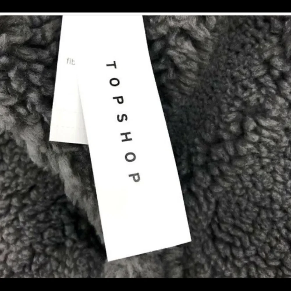 Topshop Faux Fur Borg Coat Size 8